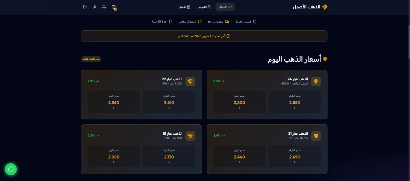 منصة متجر الذهب والمجوهرات 2